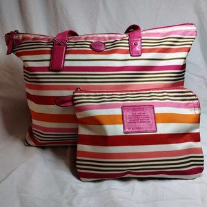 Coach weekender bag and mini pouch